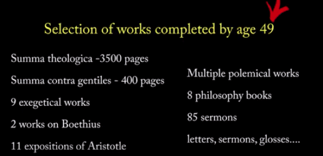 Thomas Aquinas's Writings